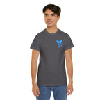 Blue Skeleton Cat Graphic Tee - Cute Creepy Kitty Shirt - 100% Cotton