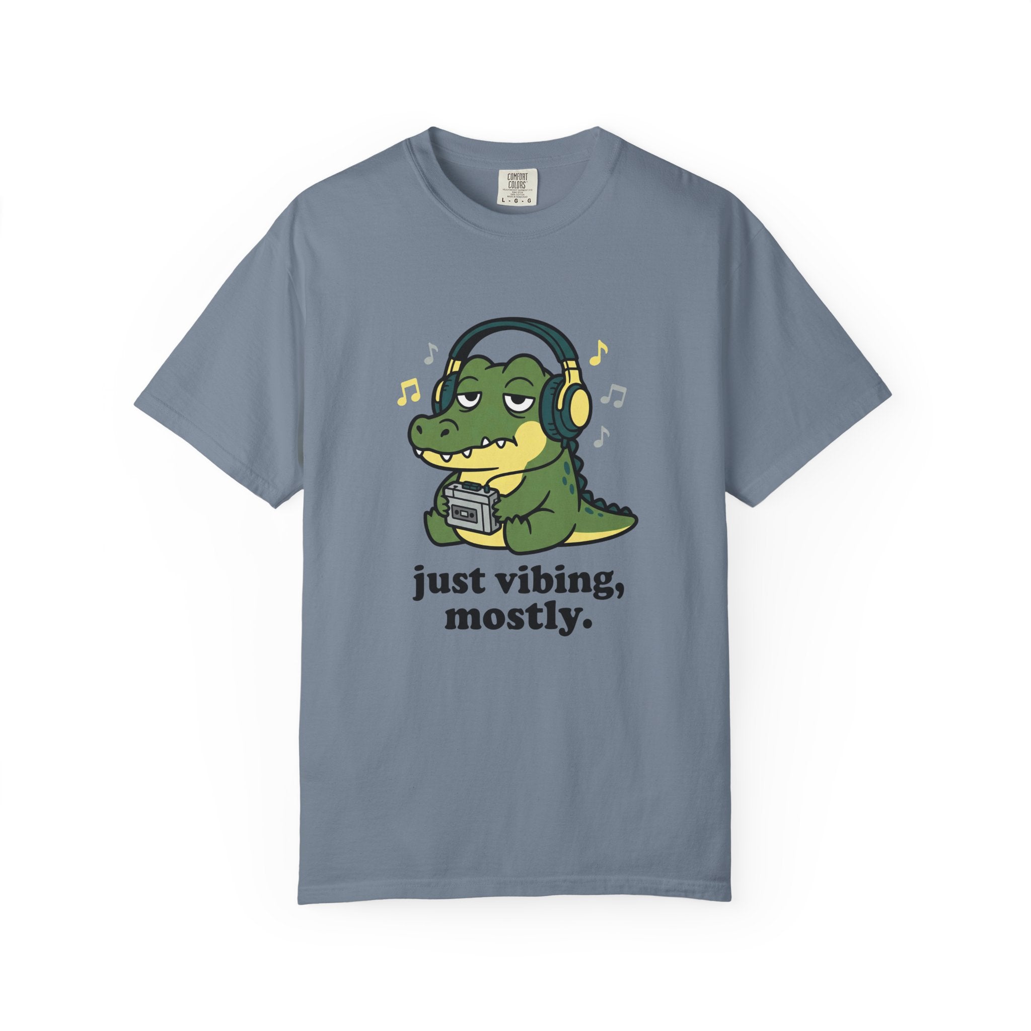 Just Vibing, Mostly Crocodile T-Shirt - 100% Cotton