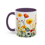 Wildflower Garden Accent Coffee Mug - Floral 11/15oz Ceramic
