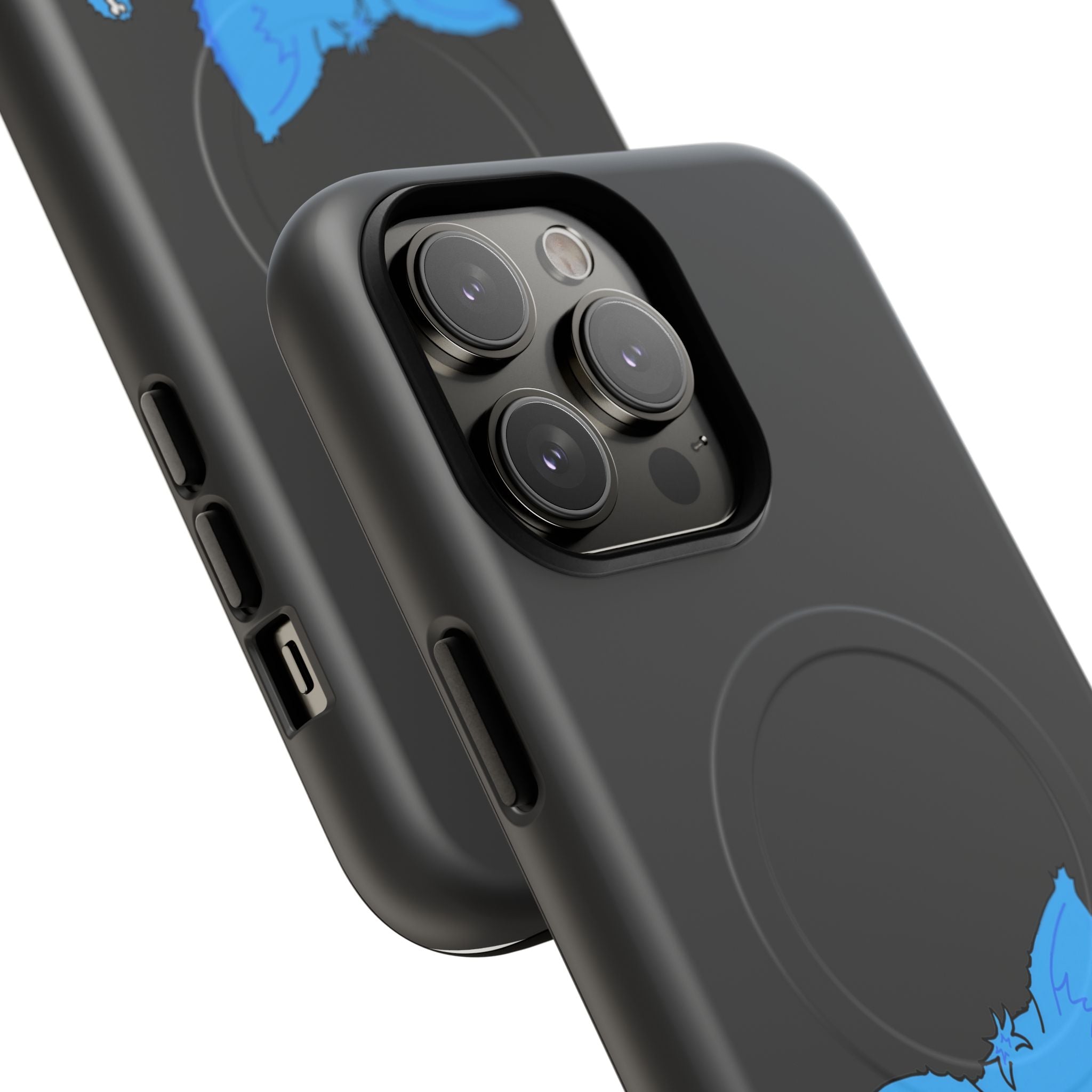 Blue Skeleton Cat Tough Magnetic Phone Case | Unique Design to Brain Frog