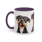 Staffy Dog Portrait Accent Coffee Mug (11/15oz) - Staffordshire Bull Terrier Portrait Mug