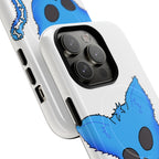 Blue Skeleton Cat Tough Magnetic Phone Case | Design by Jessica B