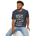 Retro Garage Muscle Car T-Shirt - Classic Speedway Vintage Auto Tee -100% Cotton