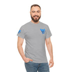 Blue Skeleton Cat Graphic Tee - Cute Creepy Kitty Shirt - 100% Cotton