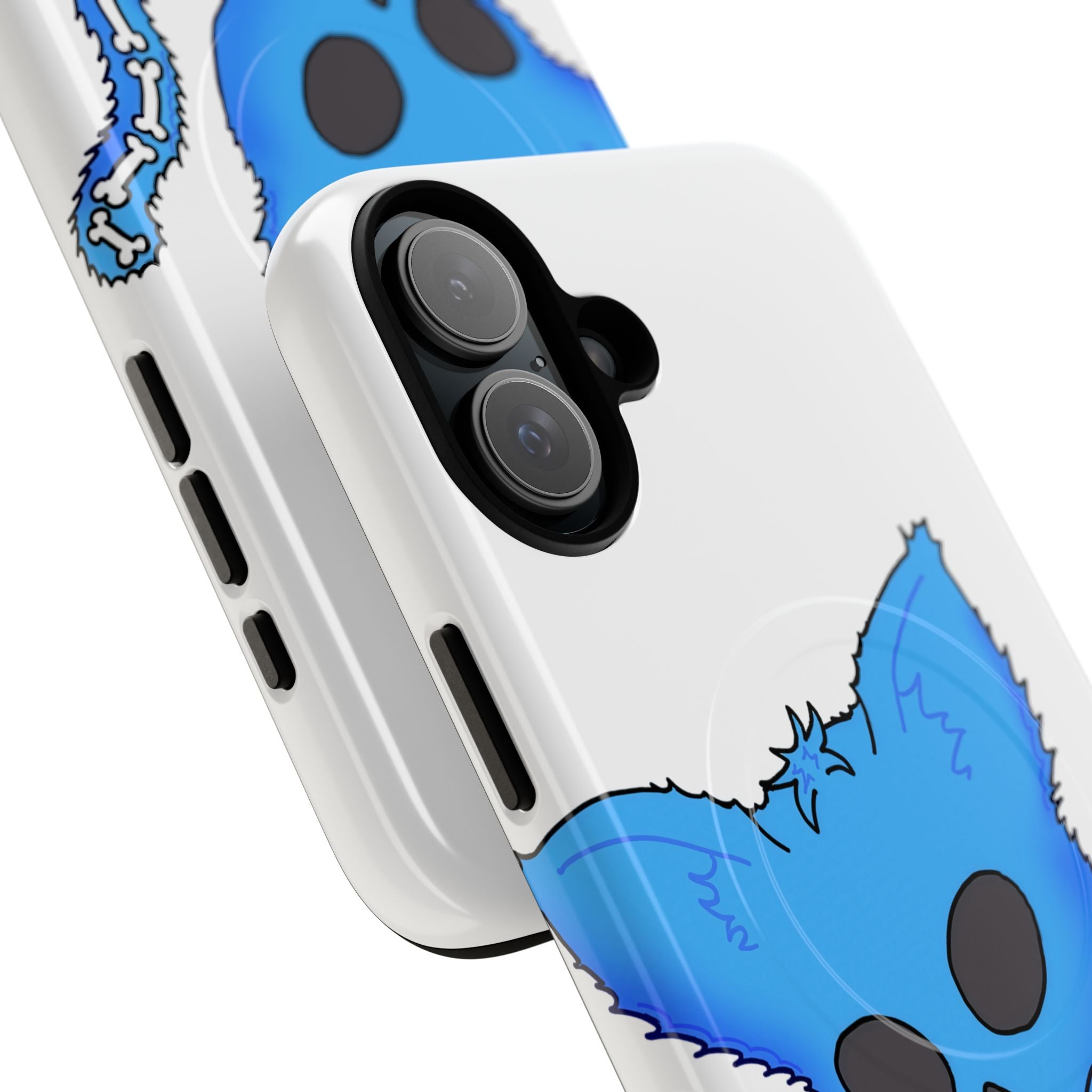 Blue Skeleton Cat Tough Magnetic Phone Case | Design by Jessica B