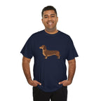 Dachshund Dog T‑Shirt — Cute Brown Sausage Dog Graphic Tee - 100% Cotton