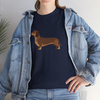 Dachshund Dog T‑Shirt — Cute Brown Sausage Dog Graphic Tee - 100% Cotton
