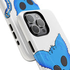 Blue Skeleton Cat Tough Magnetic Phone Case | Design by Jessica B