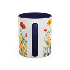 Wildflower Garden Accent Coffee Mug - Floral 11/15oz Ceramic