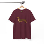 Dachshund Dog T‑Shirt — Cute Brown Sausage Dog Graphic Tee - 100% Cotton