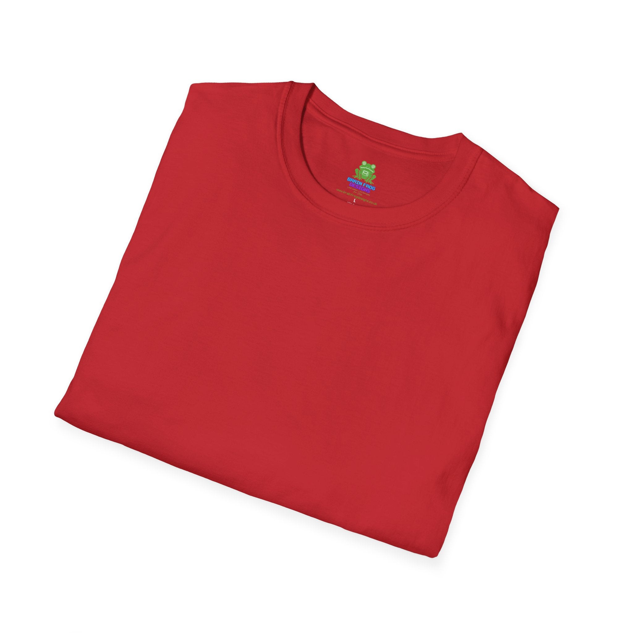 Men's Plain Tee - Brain Frog Men's Softstyle Plain T-Shirt - 100% Cotton / Cotton Blend