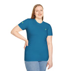 Brain Frog Design Signature T-Shirt - Small Green Brain Frog Logo Tee (Front Chest & Sleeve) - 100% Cotton