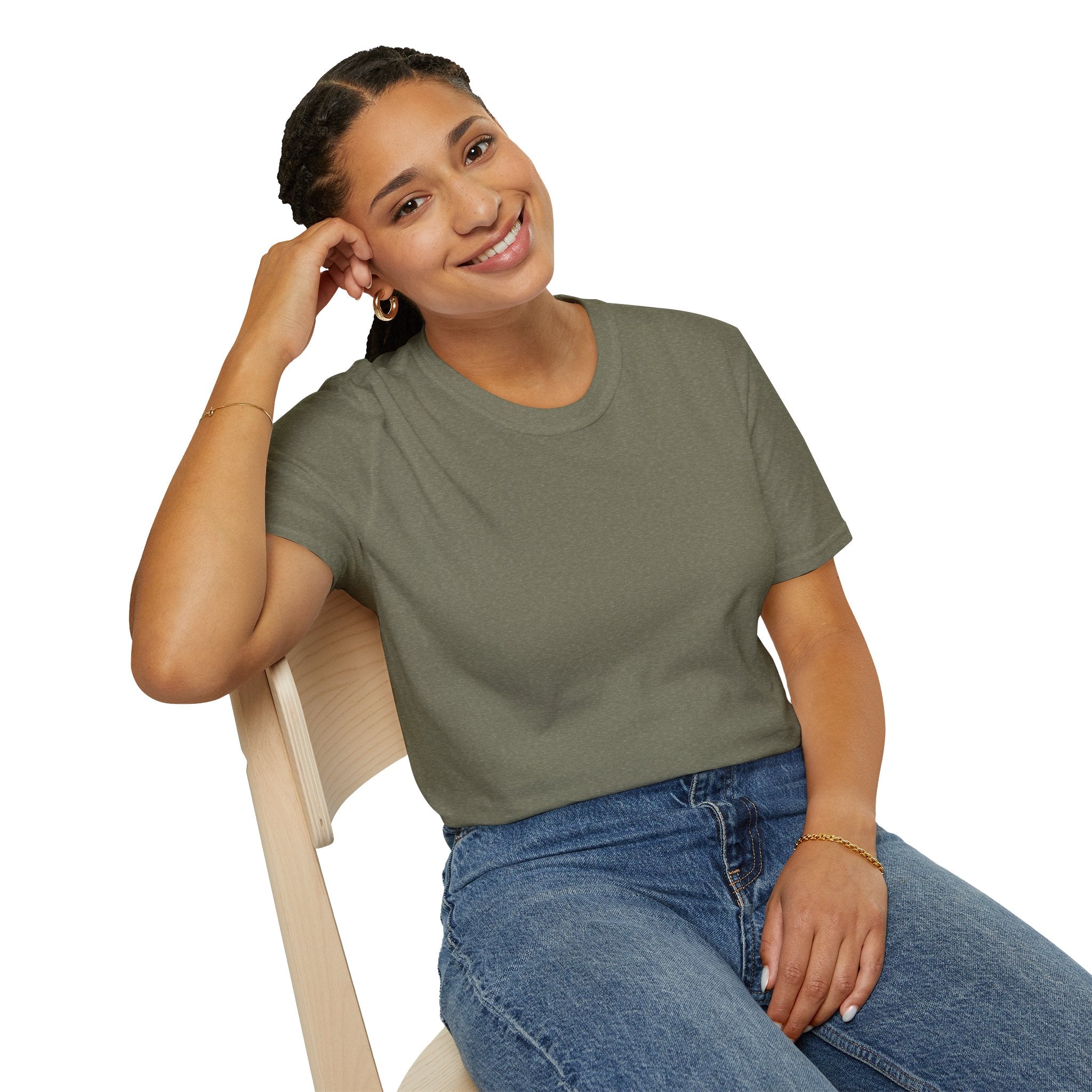 Woman's Plain Tee - Brain Frog Woman's Softstyle Plain T-Shirt - 100% Cotton / Cotton Blend - White / Black / Navy / Grey - 12 colours available