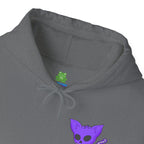 Purple Skeleton Cat Hoodie – Cute Spooky Graphic Sweatshirt - Unique Brand Design
