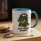 Just Vibing Mostly Mug - Cute Alligator Coffee Cup (11/15oz)