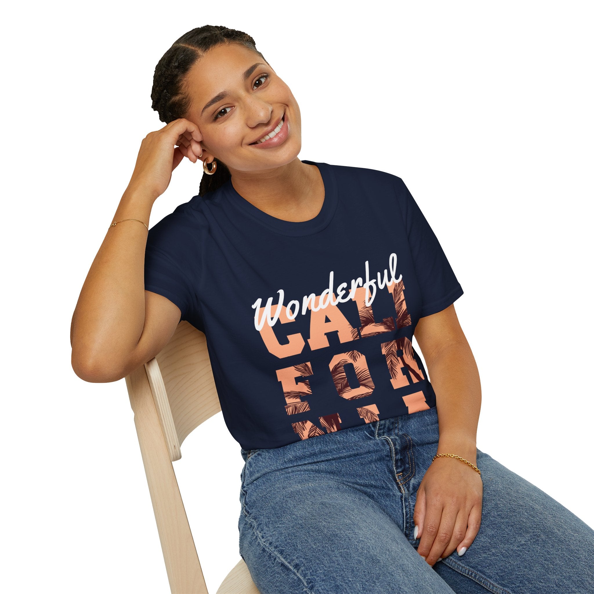 California Palm Photo Tee - Vintage Sunset Graphic T-Shirt - 100% Cotton