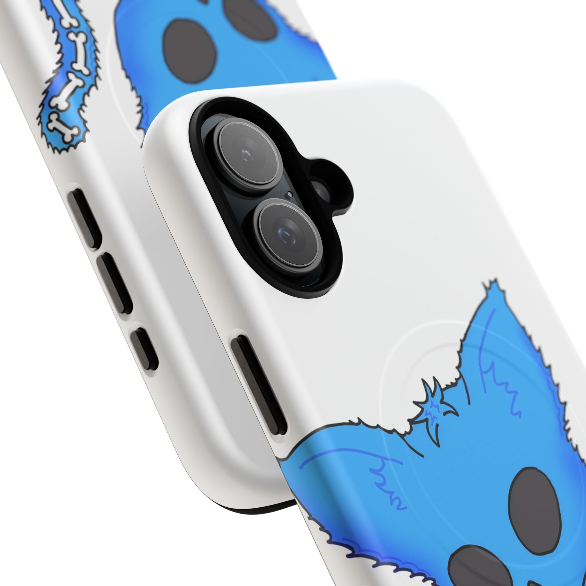 Blue Skeleton Cat Tough Magnetic Phone Case | Design by Jessica B