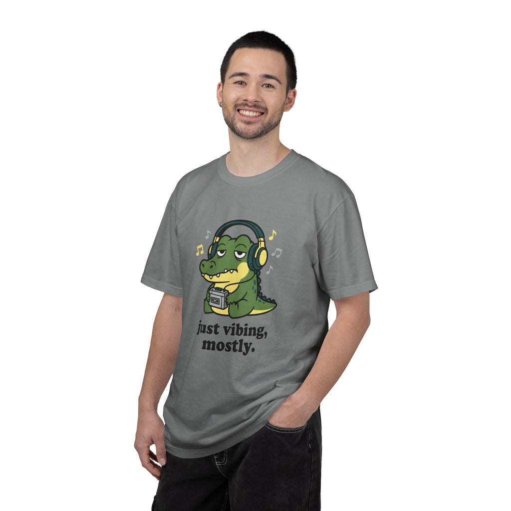 Just Vibing, Mostly Crocodile T-Shirt - 100% Cotton