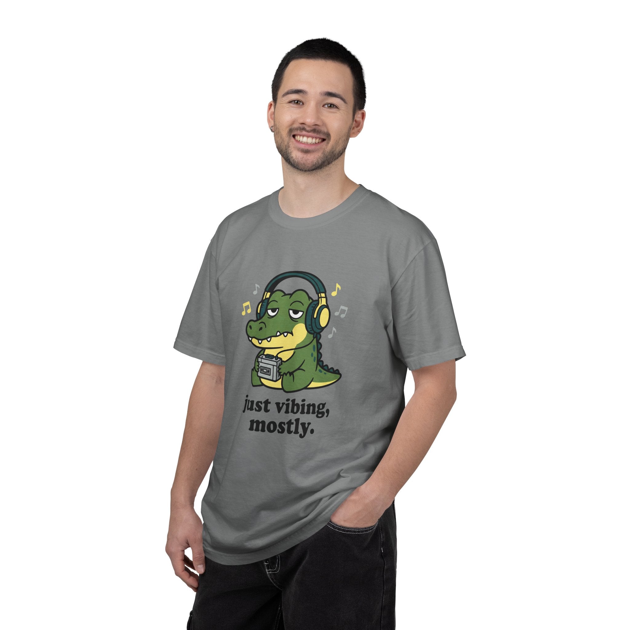 Just Vibing, Mostly Crocodile T-Shirt - 100% Cotton