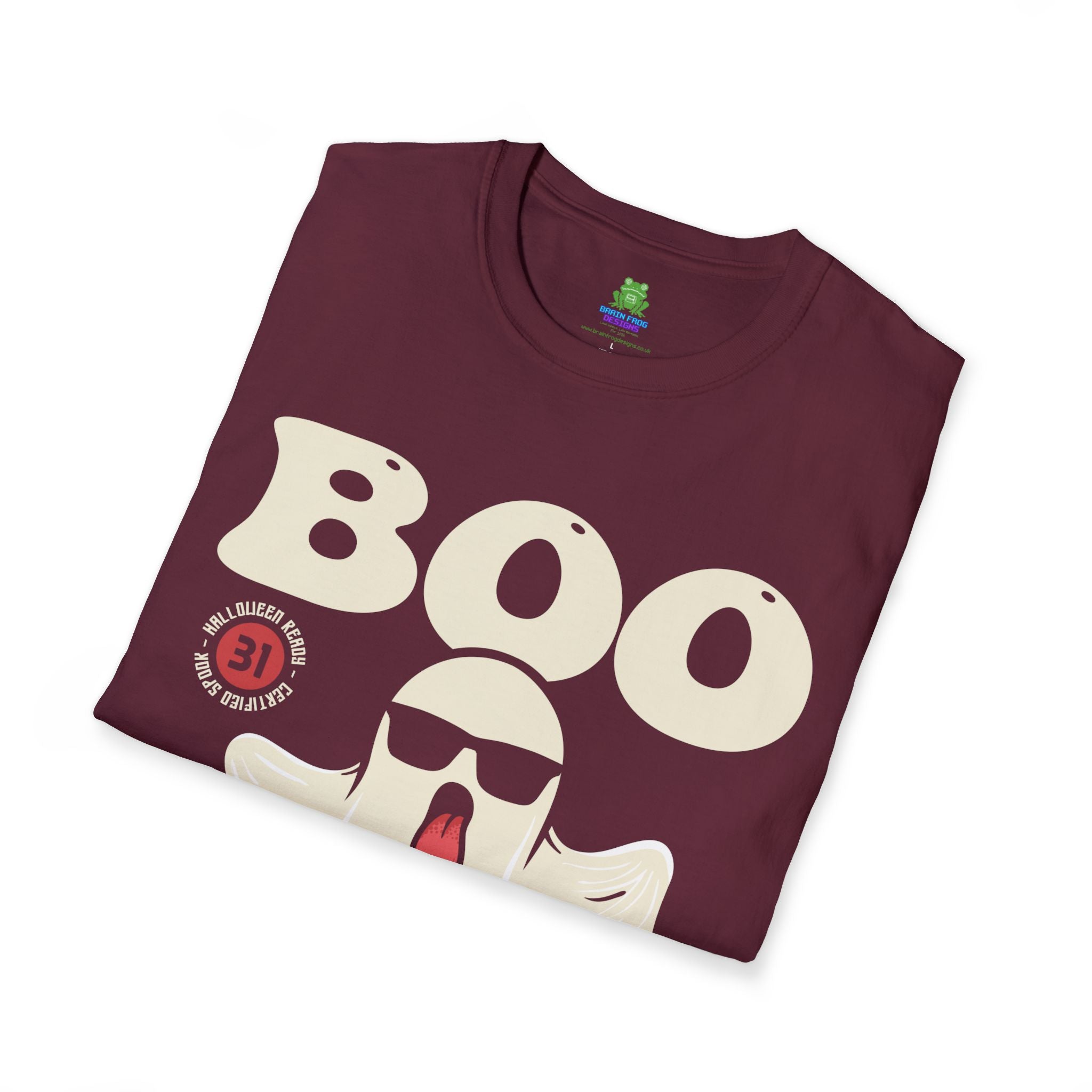 Boo Crew Halloween T-Shirt - Cool Ghost Graphic Tee - 100% Cotton / Cotton Blend