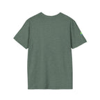 Brain Frog Design Signature T-Shirt - Small Green Brain Frog Logo Tee (Front Chest & Sleeve) - 100% Cotton / Cotton Blend