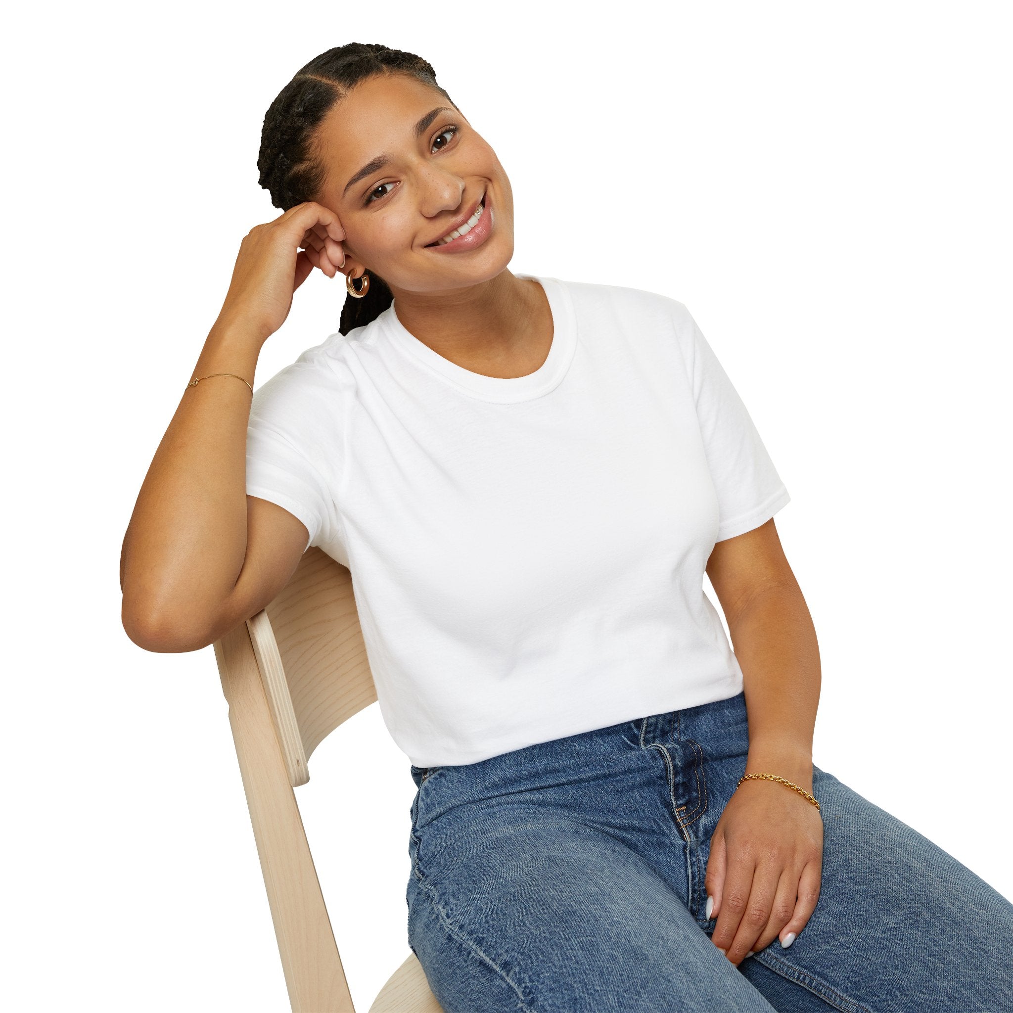 Woman's Plain Tee - Brain Frog Woman's Softstyle Plain T-Shirt - 100% Cotton / Cotton Blend - White / Black / Navy / Grey - 12 colours available
