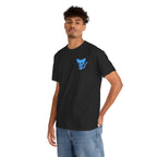 Blue Skeleton Cat Graphic Tee - Cute Creepy Kitty Shirt - 100% Cotton