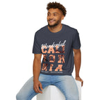 California Palm Photo Tee - Vintage Sunset Graphic T-Shirt - 100% Cotton
