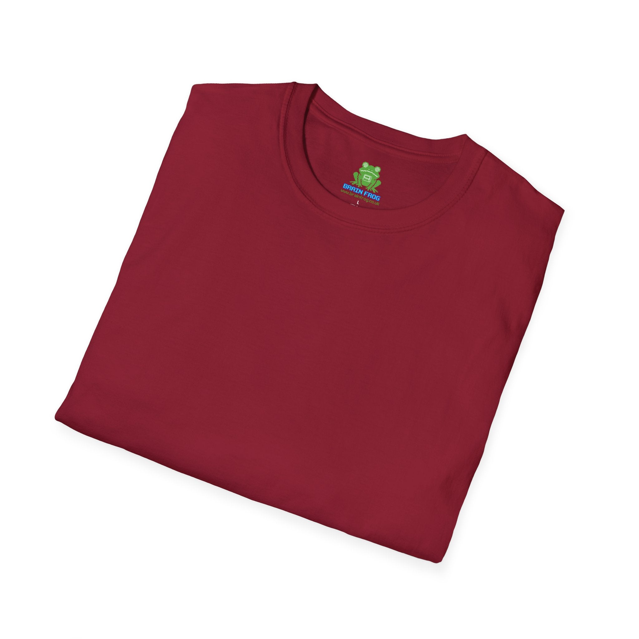 Woman's Plain Tee - Brain Frog Woman's Softstyle Plain T-Shirt - 100% Cotton / Cotton Blend - White / Black / Navy / Grey - 12 colours available