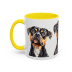 Staffy Dog Portrait Accent Coffee Mug (11/15oz) - Staffordshire Bull Terrier Portrait Mug