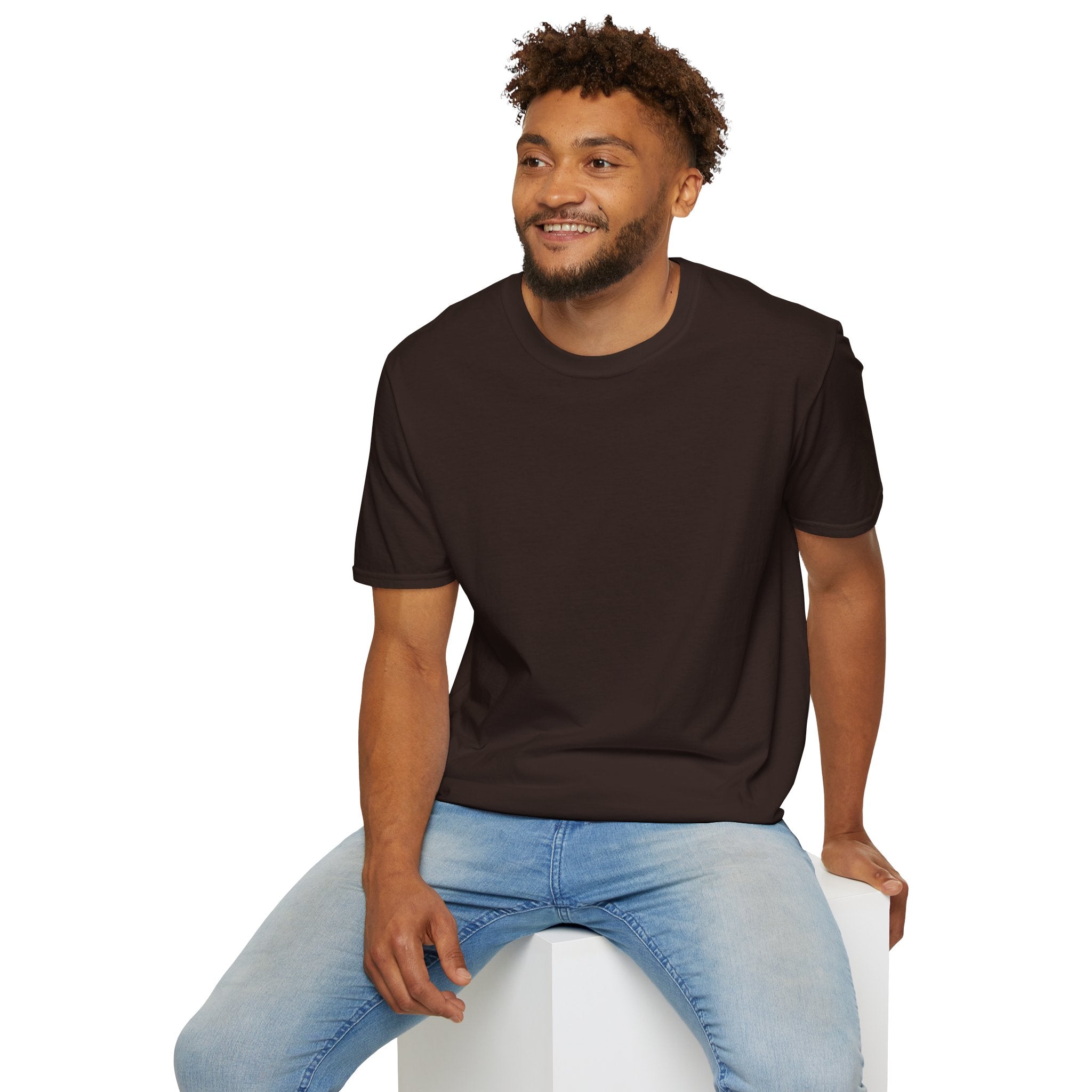 Men's Plain Tee - Brain Frog Men's Softstyle Plain T-Shirt - 100% Cotton / Cotton Blend - Colour Set One (16 Colours)
