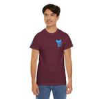 Blue Skeleton Cat Graphic Tee - Cute Creepy Kitty Shirt - 100% Cotton