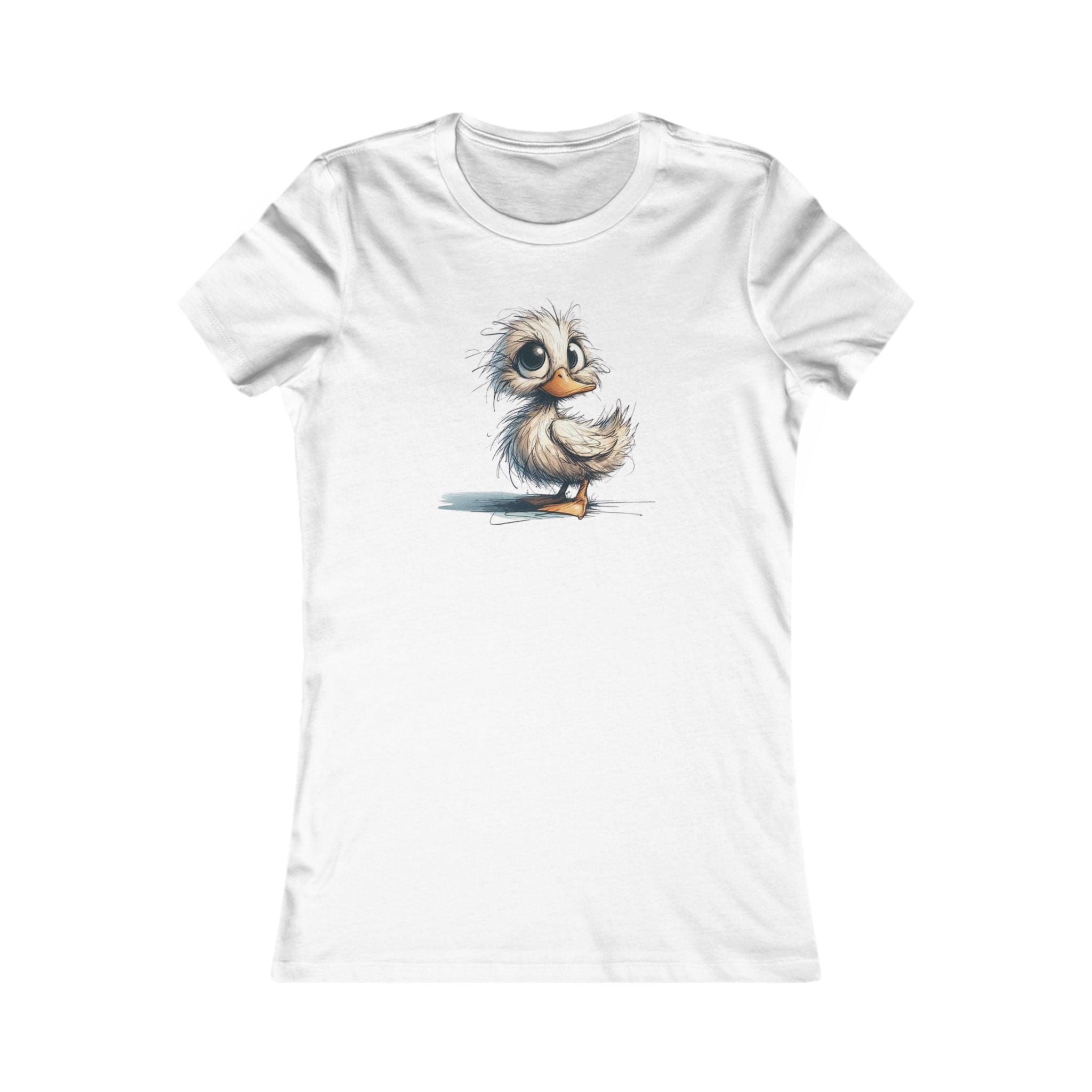 Cute Baby Duck Women's Tee - Adorable Cartoon Duck Graphic Shirt - -100% Cotton / Cotton Blend