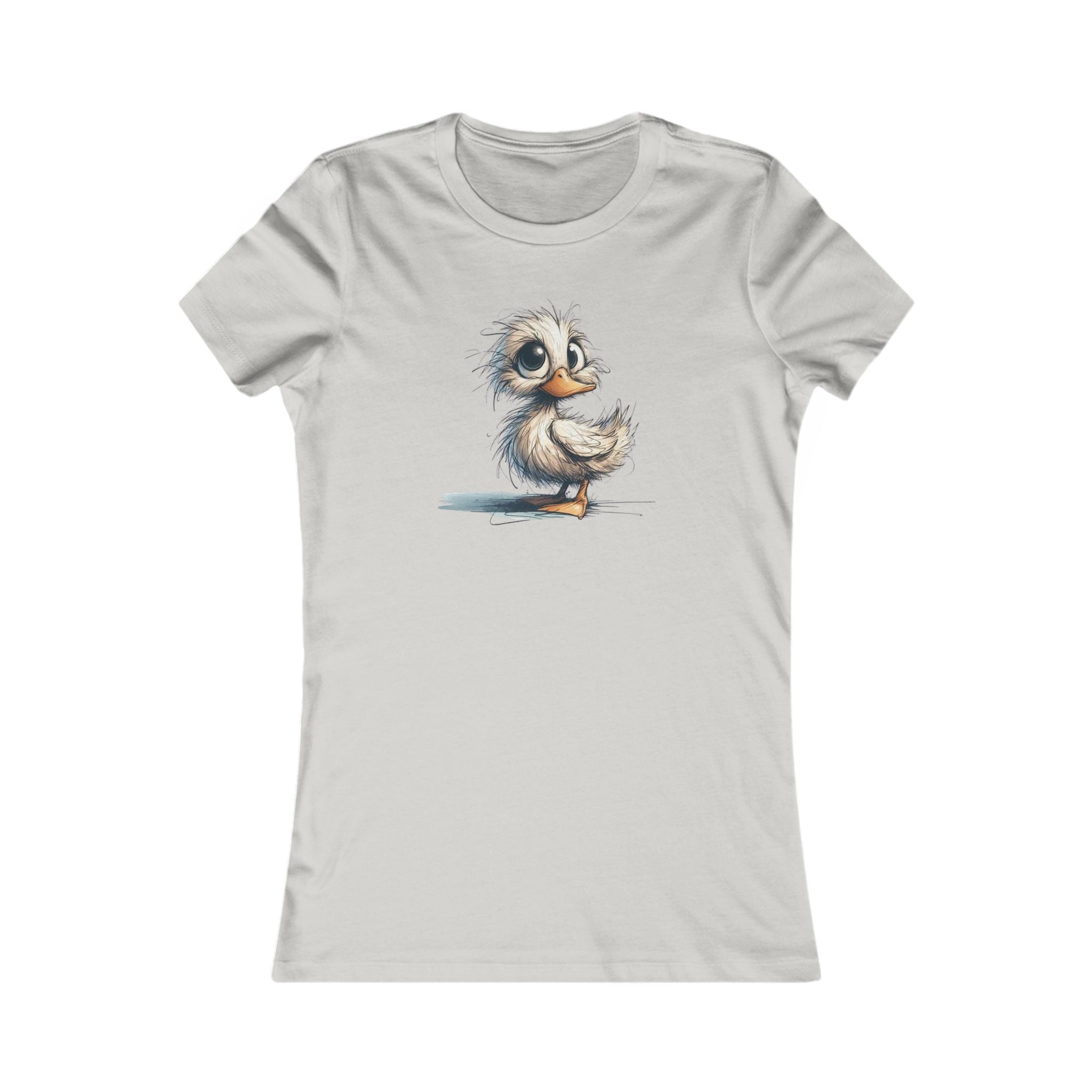 Cute Baby Duck Women's Tee - Adorable Cartoon Duck Graphic Shirt - -100% Cotton / Cotton Blend