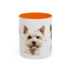Westie Watercolor Accent Coffee Mug - Cute West Highland Terrier Dog Lover Gift (11/15oz)
