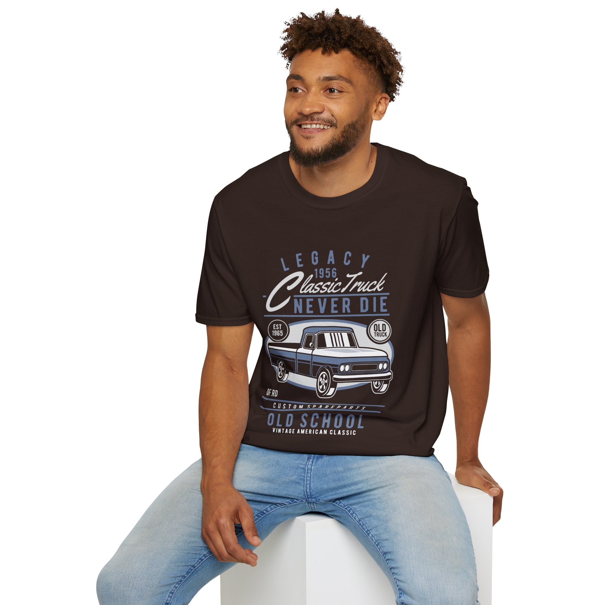 Old School Car T-Shirt - "Legacy Never Die" Vintage Auto Tee - 100% Cotton