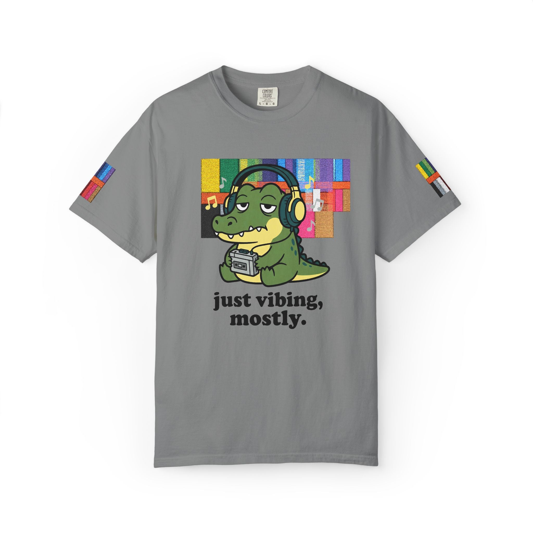 Just Vibing, Mostly Crocodile T-Shirt - 100% Cotton