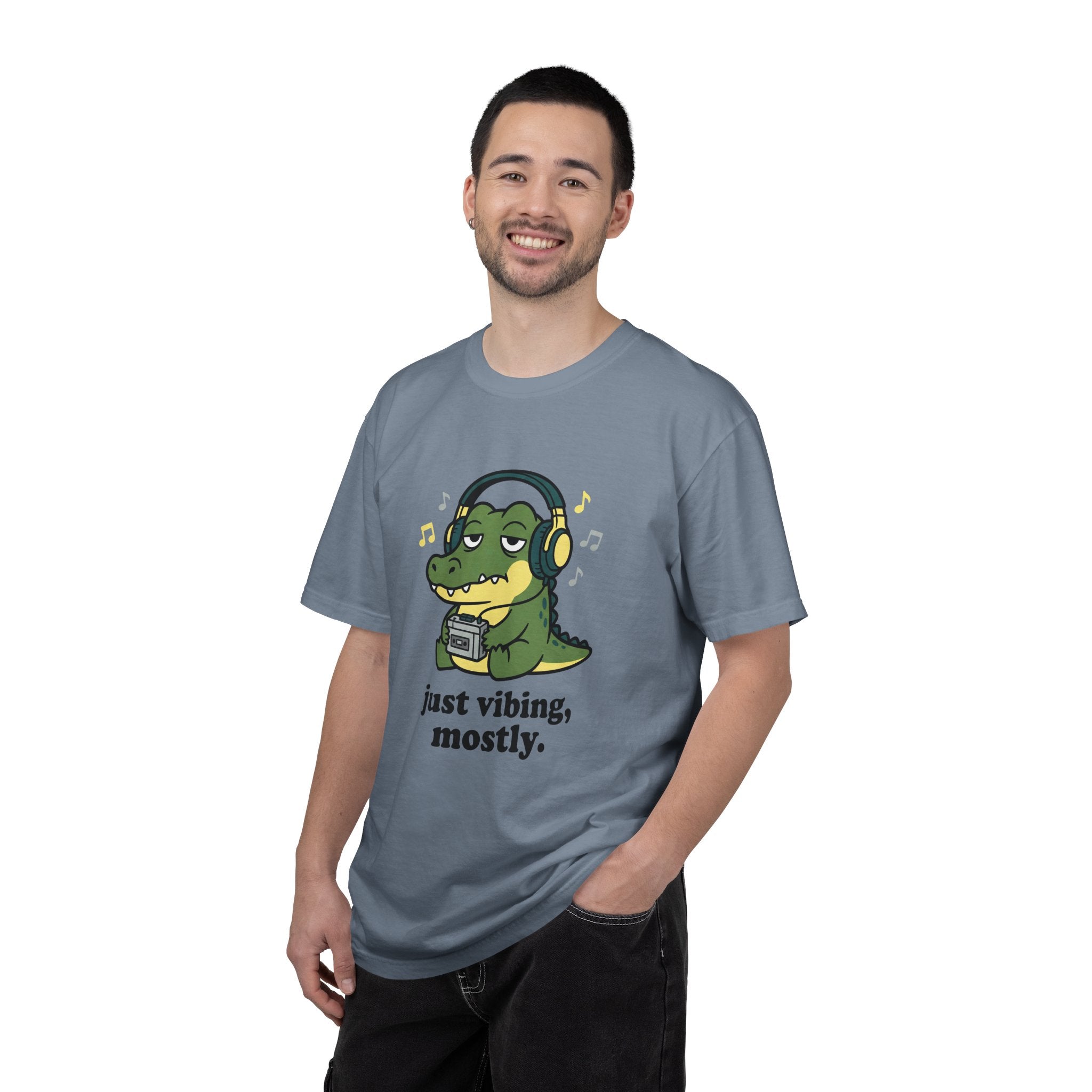 Just Vibing, Mostly Crocodile T-Shirt - 100% Cotton