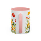 Wildflower Garden Accent Coffee Mug - Floral 11/15oz Ceramic