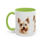 Westie Watercolor Accent Coffee Mug - Cute West Highland Terrier Dog Lover Gift (11/15oz)