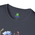 Floral Wildflower Bouquet T-Shirt - Pastel Garden Graphic Tee - 100% Cotton