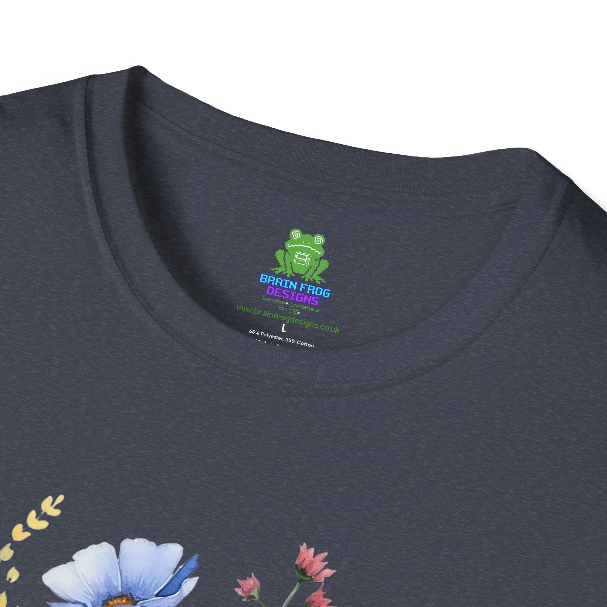 Floral Wildflower Bouquet T-Shirt - Pastel Garden Graphic Tee - 100% Cotton