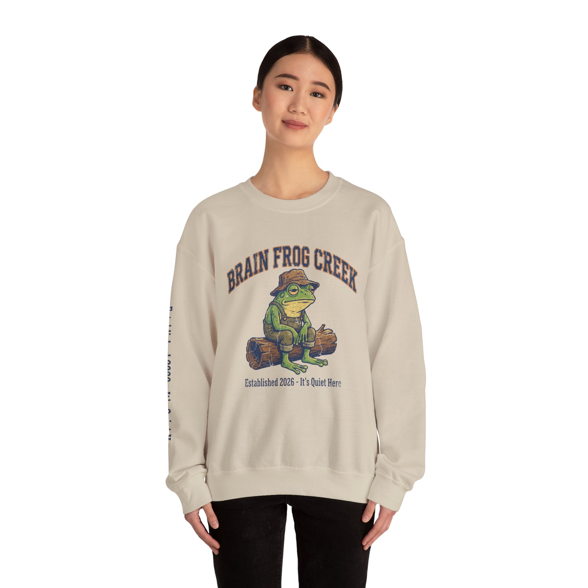 Signature Brain Frog Creek Sweatshirt - Vintage Fisherman Frog Crewneck