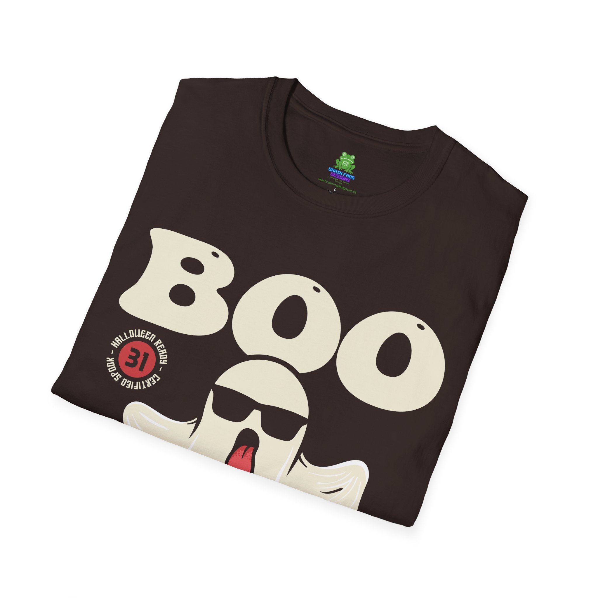 Boo Crew Halloween T-Shirt - Cool Ghost Graphic Tee - 100% Cotton / Cotton Blend