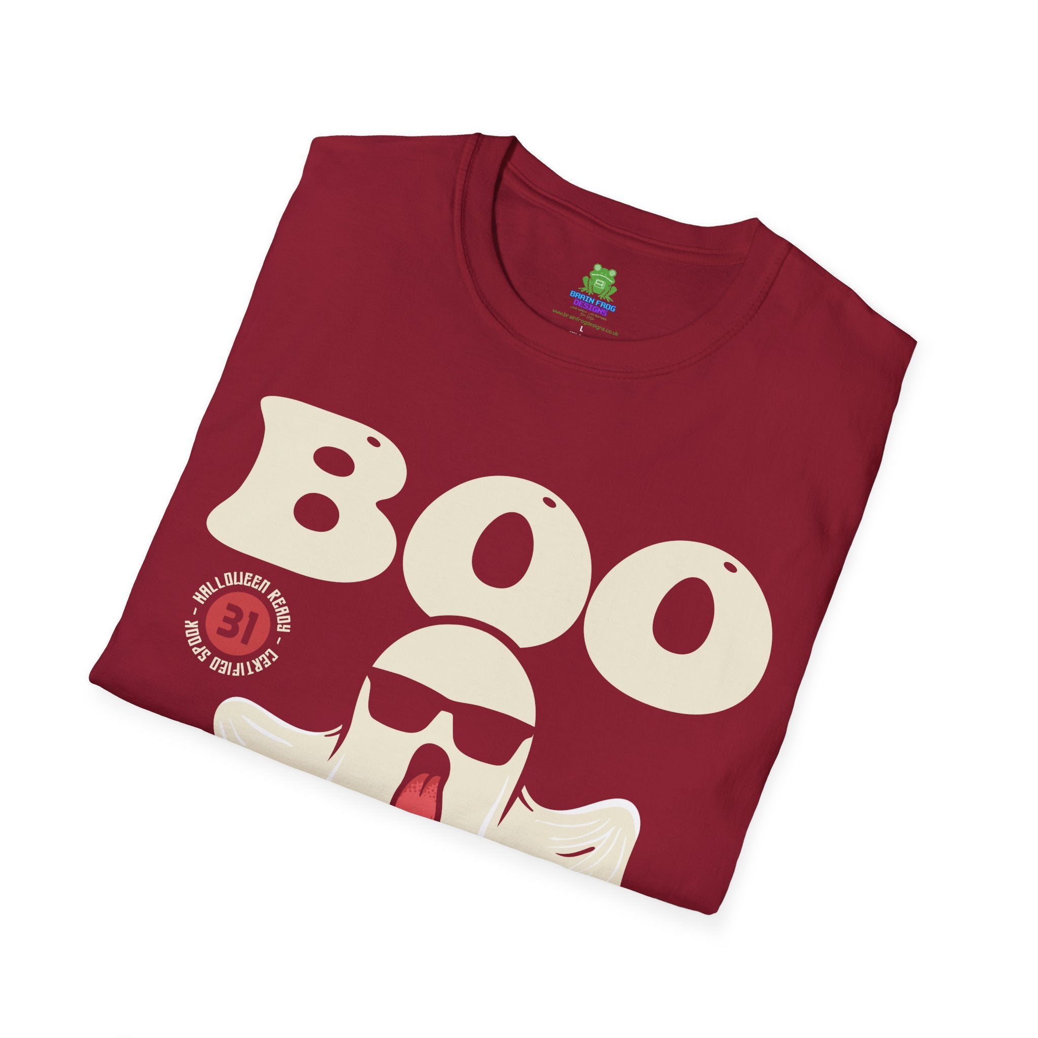 Boo Crew Halloween T-Shirt - Cool Ghost Graphic Tee - 100% Cotton / Cotton Blend