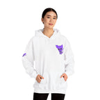 Purple Skeleton Cat Hoodie – Cute Spooky Graphic Sweatshirt - Unique Brand Design
