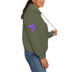 Purple Skeleton Cat Hoodie – Cute Spooky Graphic Sweatshirt - Unique Brand Design