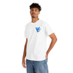 Blue Skeleton Cat Graphic Tee - Cute Creepy Kitty Shirt - 100% Cotton