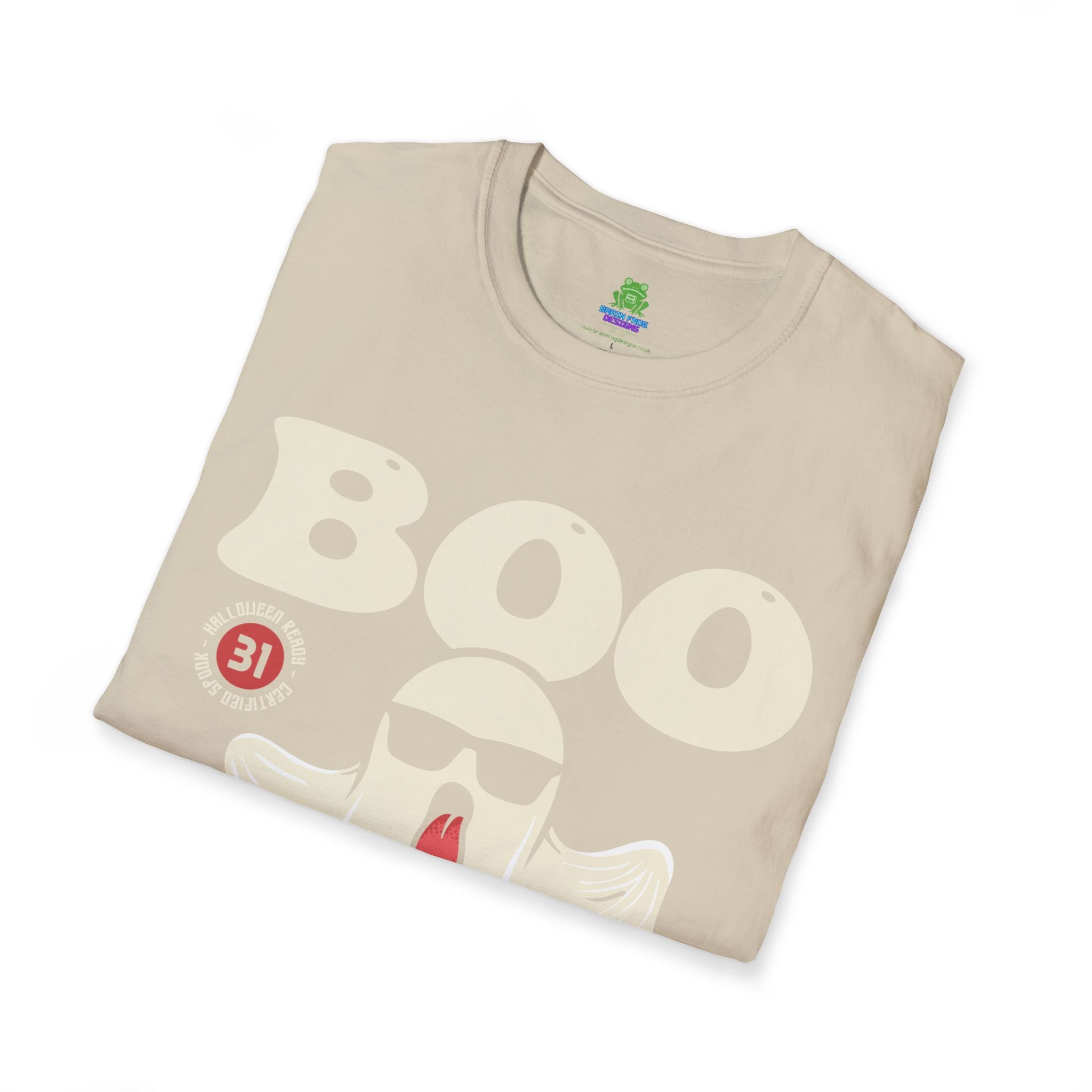 Boo Crew Halloween T-Shirt - Cool Ghost Graphic Tee - 100% Cotton / Cotton Blend