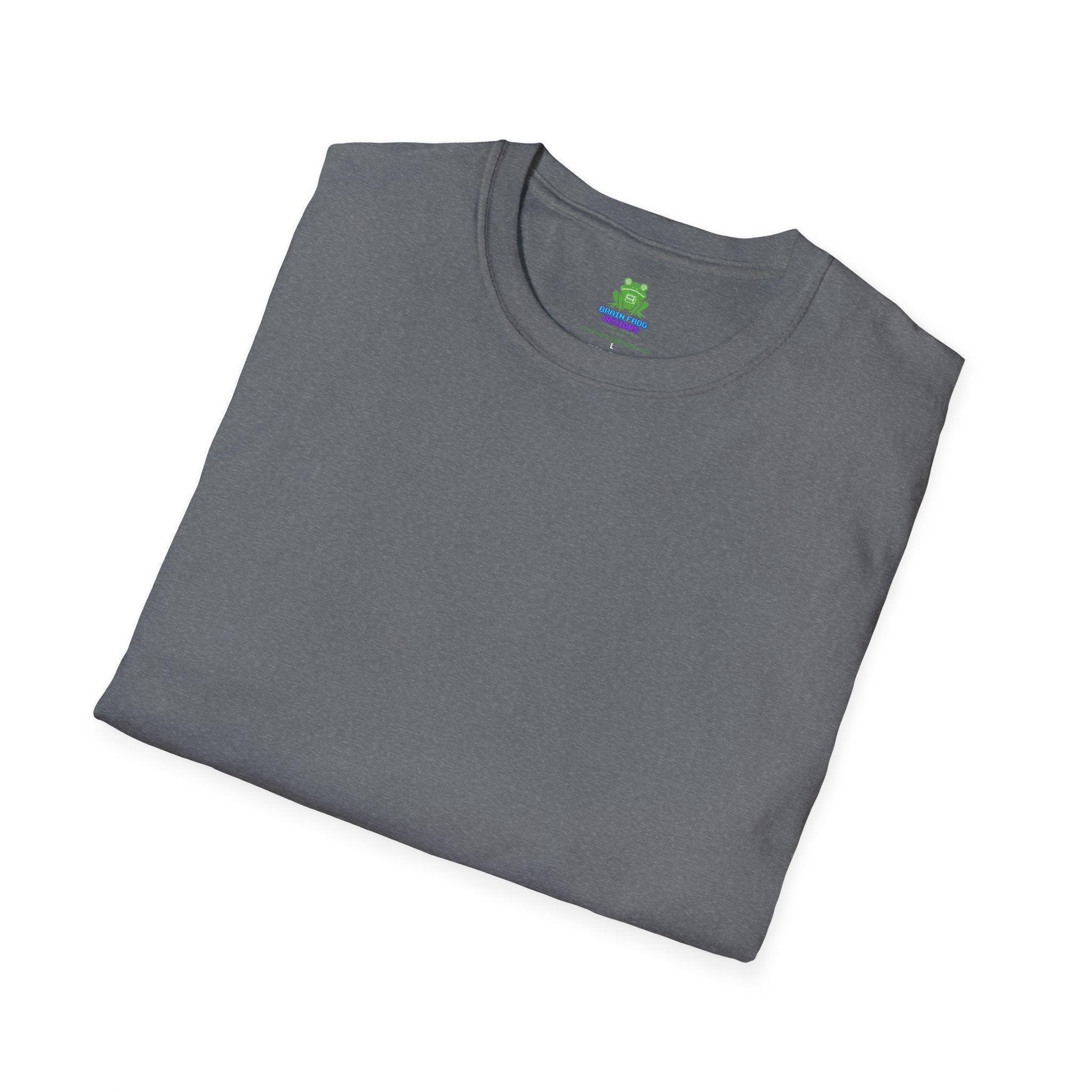 Men's Plain Tee - Brain Frog Men's Softstyle Plain T-Shirt - 100% Cotton / Cotton Blend